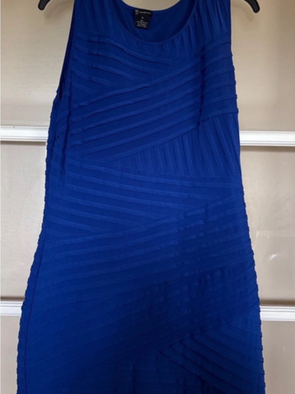 new directions Royal Blue Sleeveless Textured Midi Dress